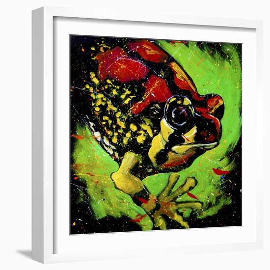 Rainbow Frog-null-Framed Art Print