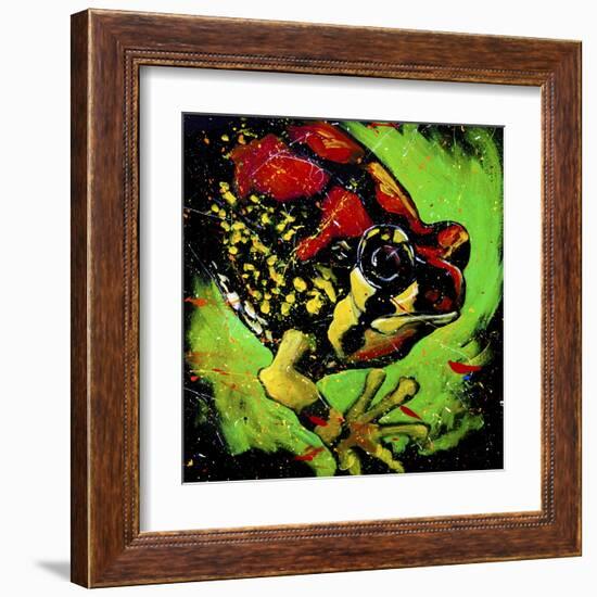 Rainbow Frog-null-Framed Art Print