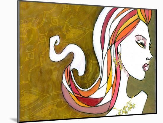 Rainbow Hair-Jami Goddess-Mounted Art Print
