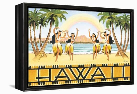 Rainbow Hawaii-Kerne Erickson-Framed Stretched Canvas