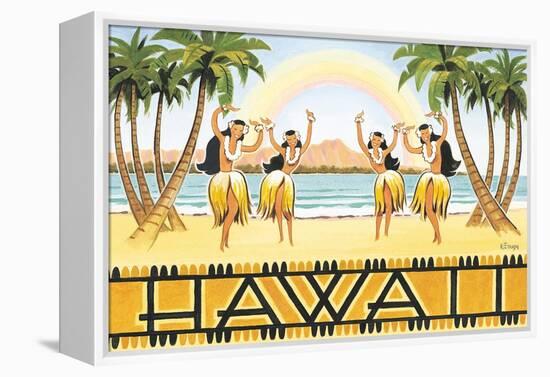 Rainbow Hawaii-Kerne Erickson-Framed Stretched Canvas