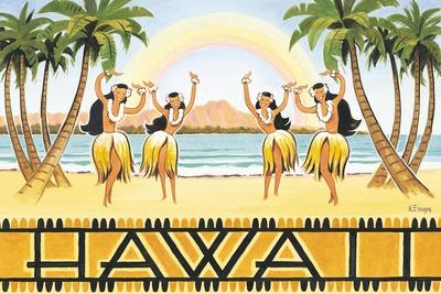 Aloha Hawaii Postcards-Kerne Erickson 