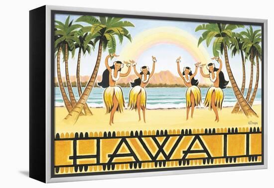 Rainbow Hawaii-Kerne Erickson-Framed Stretched Canvas