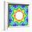 Rainbow Kaleidoscope Colorful Background-art_of_sun-Framed Art Print