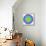 Rainbow Kaleidoscope Vibrant Circle-art_of_sun-Framed Stretched Canvas displayed on a wall