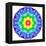 Rainbow Kaleidoscope Vibrant Circle-art_of_sun-Framed Stretched Canvas