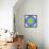 Rainbow Kaleidoscope Vibrant Circle-art_of_sun-Framed Stretched Canvas displayed on a wall