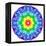 Rainbow Kaleidoscope Vibrant Circle-art_of_sun-Framed Stretched Canvas