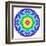 Rainbow Kaleidoscope Vibrant Circle-art_of_sun-Framed Art Print