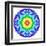 Rainbow Kaleidoscope Vibrant Circle-art_of_sun-Framed Art Print