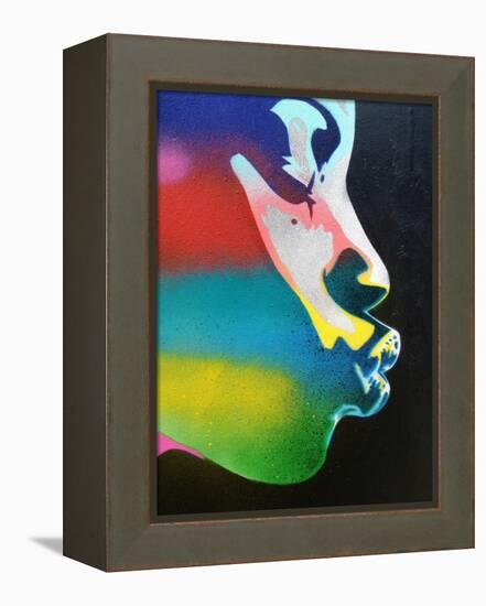 Rainbow Kiss-Abstract Graffiti-Framed Premier Image Canvas