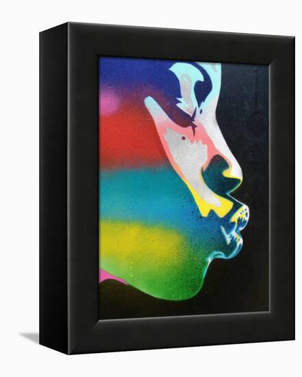 Rainbow Kiss-Abstract Graffiti-Framed Premier Image Canvas