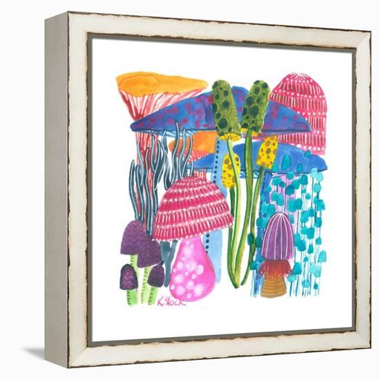 Rainbow Mushrooms-Kerstin Stock-Framed Stretched Canvas