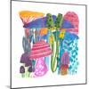 Rainbow Mushrooms-Kerstin Stock-Mounted Art Print