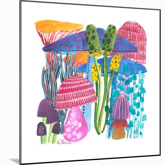 Rainbow Mushrooms-Kerstin Stock-Mounted Art Print