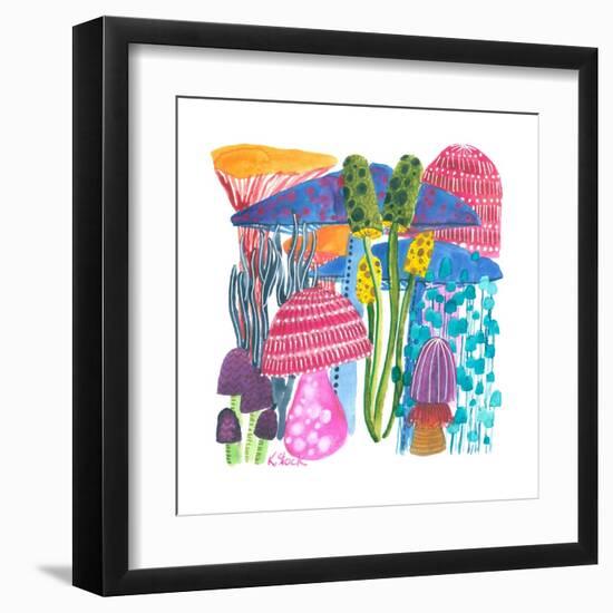 Rainbow Mushrooms-Kerstin Stock-Framed Art Print