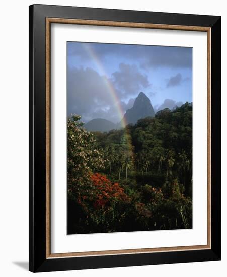 Rainbow near Petit Piton-Bob Krist-Framed Photographic Print