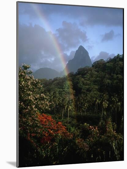 Rainbow near Petit Piton-Bob Krist-Mounted Photographic Print