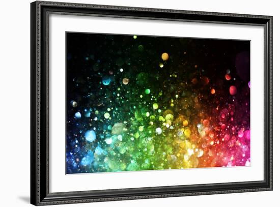 Rainbow Of Lights-SSilver-Framed Art Print