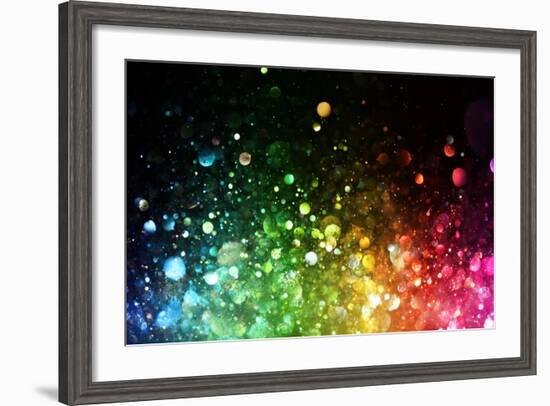 Rainbow Of Lights-SSilver-Framed Art Print