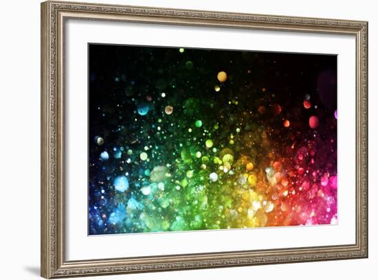 Rainbow Of Lights-SSilver-Framed Art Print