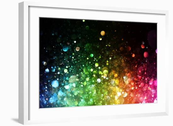 Rainbow Of Lights-SSilver-Framed Art Print