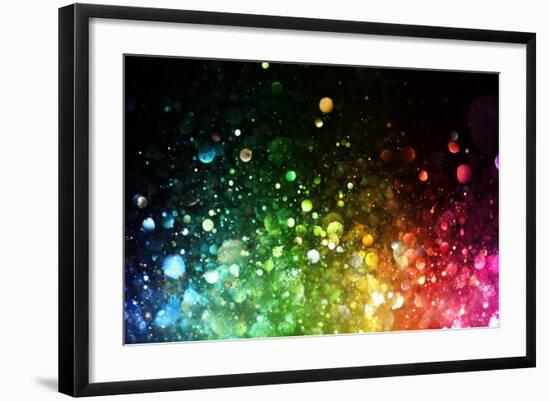 Rainbow Of Lights-SSilver-Framed Art Print