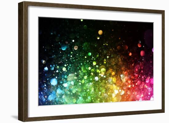Rainbow Of Lights-SSilver-Framed Art Print