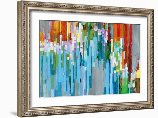 Rainbow of Stripes Crop-Danhui Nai-Framed Art Print