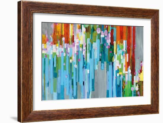 Rainbow of Stripes Crop-Danhui Nai-Framed Art Print