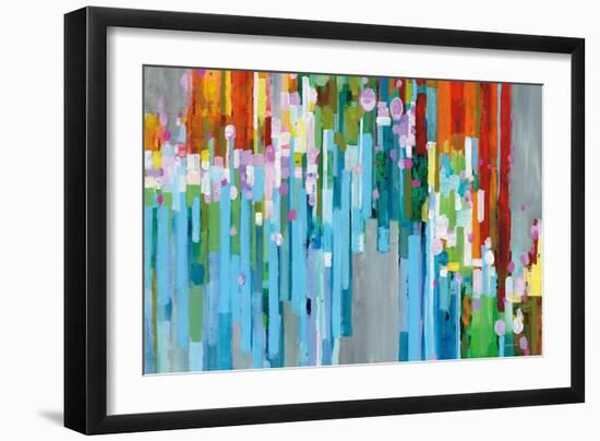 Rainbow of Stripes Crop-Danhui Nai-Framed Art Print