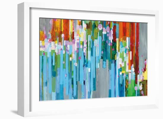 Rainbow of Stripes Crop-Danhui Nai-Framed Art Print