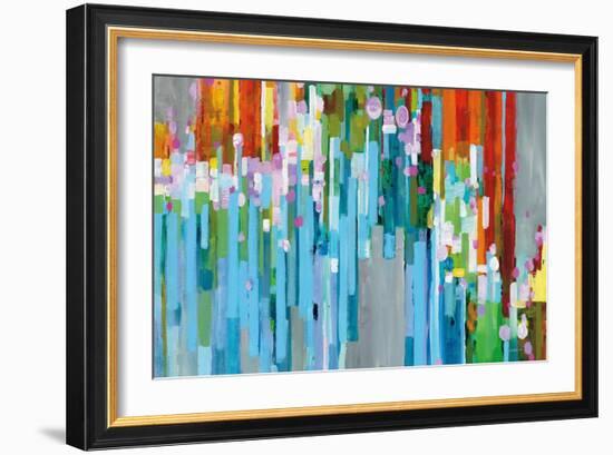 Rainbow of Stripes Crop-Danhui Nai-Framed Art Print