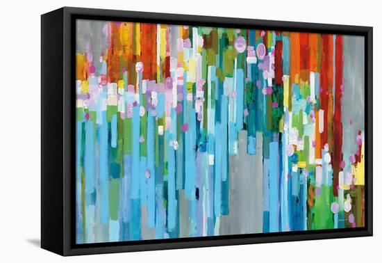 Rainbow of Stripes Crop-Danhui Nai-Framed Stretched Canvas
