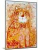 Rainbow Orange-Cat-Oxana Zaiko-Mounted Giclee Print