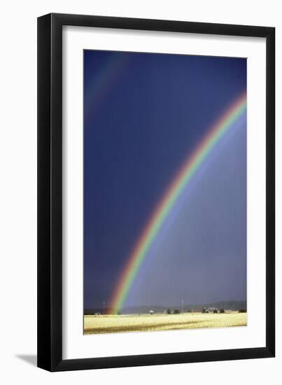 Rainbow Over a Field-Pekka Parviainen-Framed Photographic Print