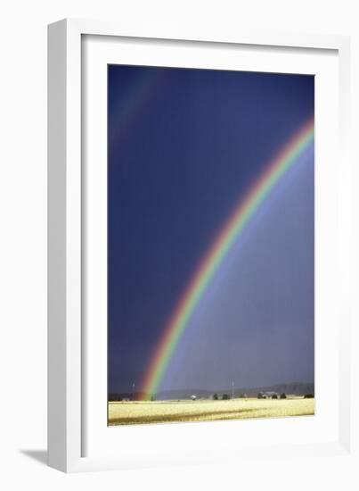 Rainbow Over a Field-Pekka Parviainen-Framed Photographic Print