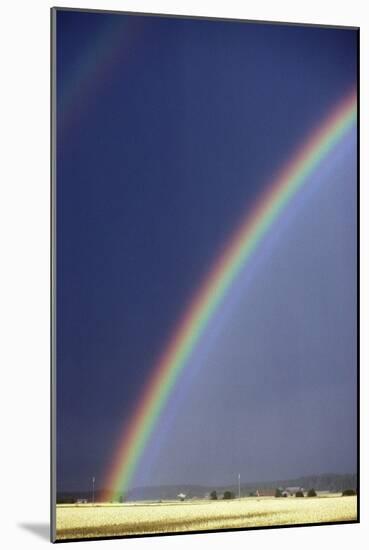 Rainbow Over a Field-Pekka Parviainen-Mounted Photographic Print