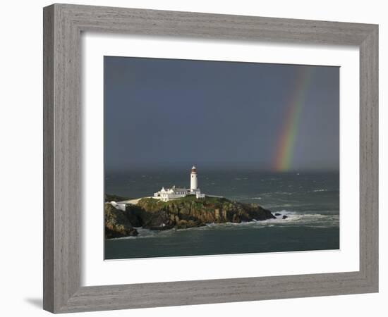 Rainbow over Fanad-Head, Ireland-Jean Guichard-Framed Art Print