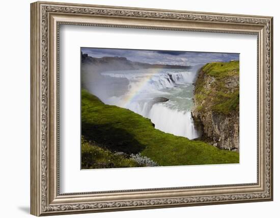 Rainbow Over  Gulfoss-George Oze-Framed Photographic Print