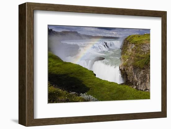 Rainbow Over  Gulfoss-George Oze-Framed Photographic Print