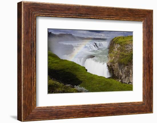 Rainbow Over  Gulfoss-George Oze-Framed Photographic Print