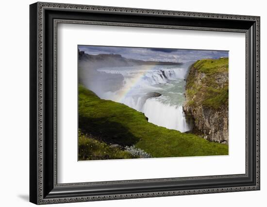 Rainbow Over  Gulfoss-George Oze-Framed Photographic Print