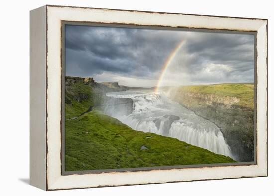 Rainbow over Gullfoss-Michael Blanchette-Framed Premier Image Canvas