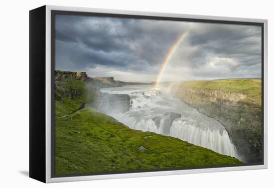 Rainbow over Gullfoss-Michael Blanchette-Framed Premier Image Canvas