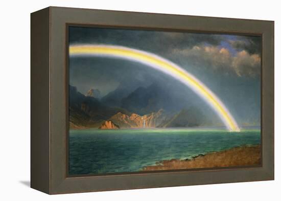 Rainbow Over Jenny Lake, Wyoming-Albert Bierstadt-Framed Premier Image Canvas