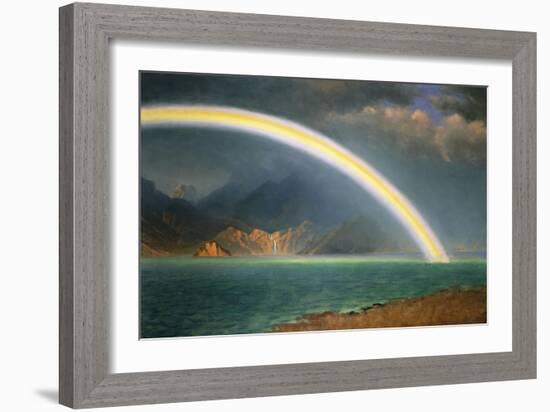 Rainbow Over Jenny Lake, Wyoming-Albert Bierstadt-Framed Giclee Print