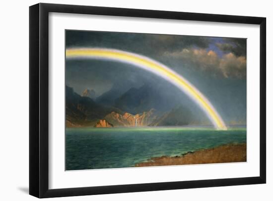 Rainbow Over Jenny Lake, Wyoming-Albert Bierstadt-Framed Giclee Print