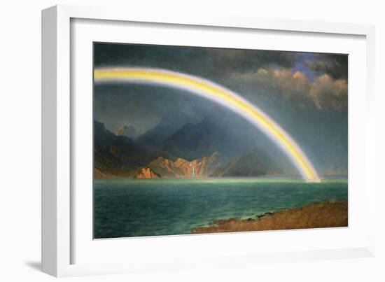 Rainbow Over Jenny Lake, Wyoming-Albert Bierstadt-Framed Giclee Print