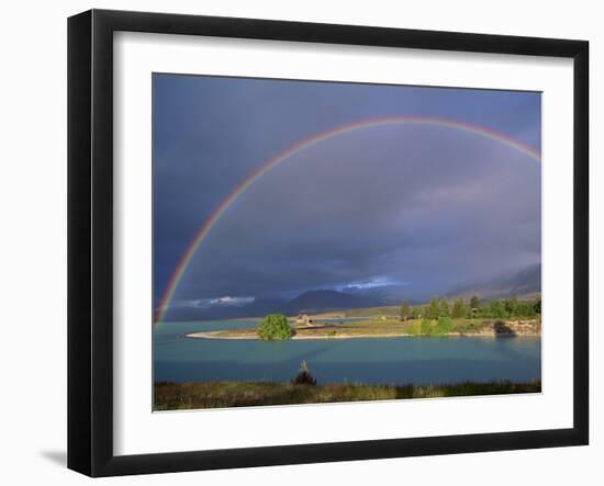 Rainbow over Lake Tekapo, Canterbury, South Island, New Zealand, Pacific-Jeremy Bright-Framed Photographic Print